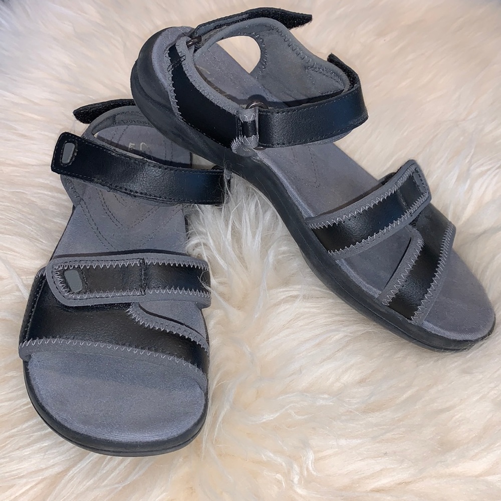 Clarks walking sandals.